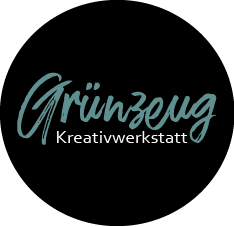 Grünzeug Kreativwerkstatt Button schwarz